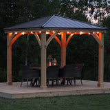 Yardistry 10' x 10' Meridian Gazebo Brown Yardistry