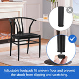 Yaheetech Leather Dining Chair 4pcs Mid-Century Modern Dining Chair with Backrest PU leather Seat Solid Metal Arm Chairs Black,Set of 4 Yaheetech