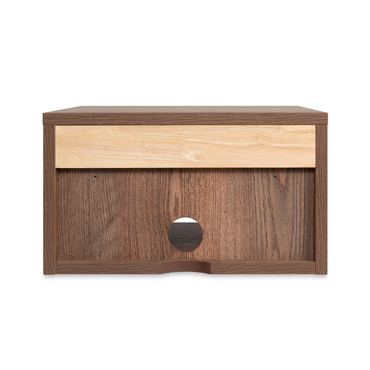 JONATHAN Y NST2002A Ettore 15.71" Mid-Century Modern Floating Wall Mounted Nightstand with Soft-Close Drawer and Cable Hole, Dark Brown JONATHAN Y