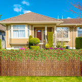 Natural Reed Fencing Rolls, Outdoor Privacy Fence Rolls for Backyard Patio Garden Fencing Decorative with Cable Zip Ties (Coffee, 5x16.4ft) Soulitem