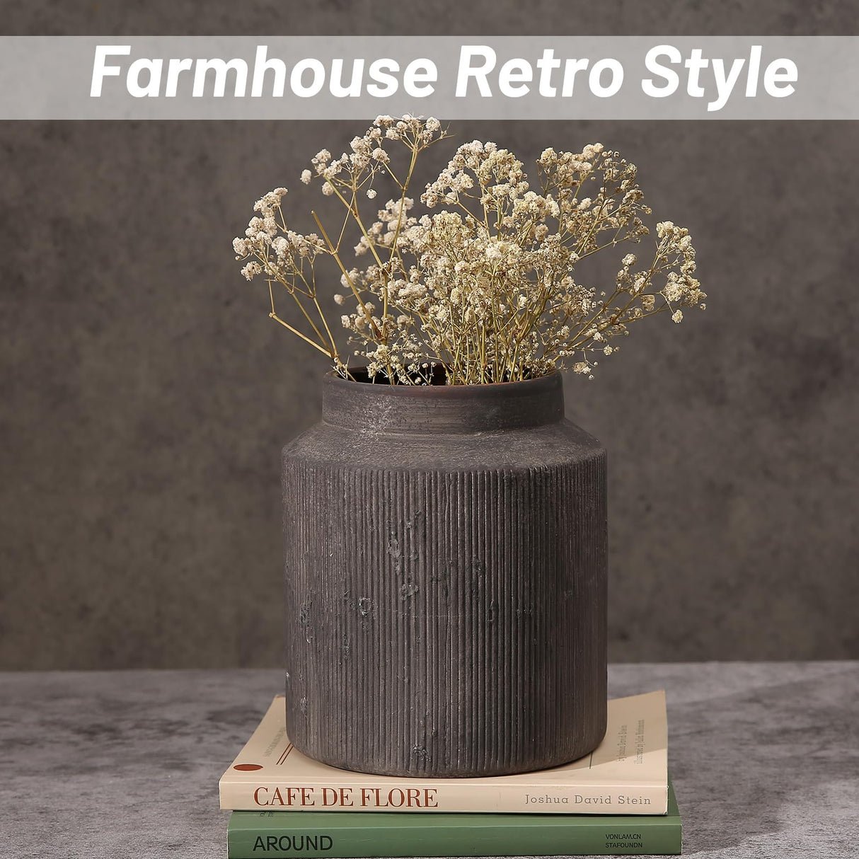 Rustic Vases for Home Decor. Ceramic Vase for Dining Table Decor. Terracotta Decorative Vase 6.1IN. ZSHLXM ZSHLXM