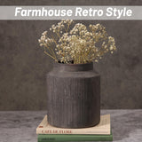 Rustic Vases for Home Decor. Ceramic Vase for Dining Table Decor. Terracotta Decorative Vase 6.1IN. ZSHLXM ZSHLXM