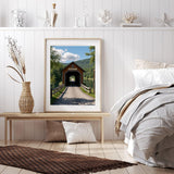 IORIOR Diamond Art Kit for Adults, Rustic Covered Bridge Landscape Diamond Painting for Adults Beginners, DIY 5D Diamond Art Painting Kits Craft for Home Wall Decor 12x16 Inch Frameless IORIOR