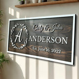 Personalized Wooden Monogram Family Name Sign with Couples Name, Custom Anniversary Gift For Wife, Last Name Plaque with Initial & Established Date, Unique Wedding Gift, Christmas Gifts for Parents aydan's unique finds