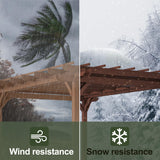 Jaxilyn 12x10 ft Wood Pergola,Outdoor Wood Gazebo Grape, Durable, Quality Supported Structure Entertaining Outdoor Wooden Pergola for Climbing Plant Support at Garden, Patio, Backyard, Deck, Brown Jaxilyn