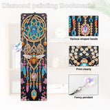 MVVMTOP 4pcs 5D Diamond Art Painting Bookmarks with Crystal Pendant, DIY Dreamcatcher & Bees, Pecial Shape Crystal Diamond Partial Art Bookmarks for Book Lovers MVVMTOP