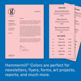 Hammermill Colored Paper, 20lb Pink Printer Paper, 8-1/2 x 11- 1 Ream (500 Sheets) - Made in the USA, Pastel Paper, 103382R Hammermill