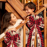 MTSCE Christmas Tree Topper, 57x 13 Inches Handmade Buffalo Plaid Christmas Decorations, Red Black Christmas Bow Topper, Rustic Farmhouse Xmas Decorations Home Decor MTSCE