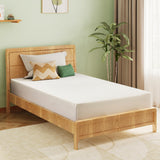 SynthoSpace Twin Mattress 8 Inch Green Tea Memory Foam Mattress for Cool Sleep & Pressure Relief, CertiPUR-US Certified Medium Mattresses in a Box, 38"×75"×8" SynthoSpace