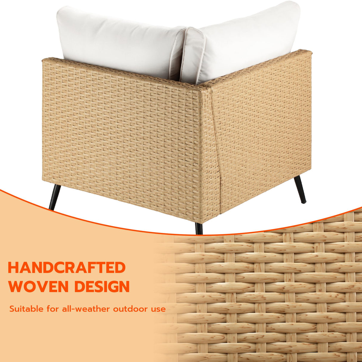 SUNCOZE Outdoor Sectional Furniture, 12 Pieces Outdoor Patio Furniture Sets PE Rattan Wicker Sofa Set, All Weather Patio Conversation Set with Cushion and Ottoman for Deck Lawn Pool SUNCOZE