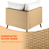 SUNCOZE Outdoor Sectional Furniture, 12 Pieces Outdoor Patio Furniture Sets PE Rattan Wicker Sofa Set, All Weather Patio Conversation Set with Cushion and Ottoman for Deck Lawn Pool SUNCOZE