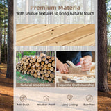 EPICOZY Wooden Garden Bridge Classic Wooden Arch Footbridge with Safety Railings, 530 lbs Capacity, Decorative Pond Bridge Landscaping for Outdoor Garden Yard Backyard Creek Farm, Natural EPICOZY