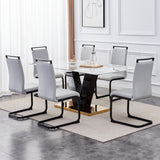 gopop Marble Dining Table,Modern Dining Room Table with Golden Stainless Steel Base.Marble Kitchen Table for 8 People,71'' Gold Dining Table Ideal for Living Room Home Office gopop