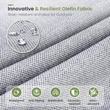 Jocoevol Outdoor Patio Furniture Set 6-Piece, Outdoor 5-Seat Sofa with Coffee Table, Waterproof Thick Cushion Patio Conversation Set, All Weather Outdoor Couch Set for Deck, Lawn, Balcony, Porch Jocoevol