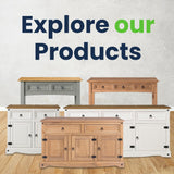 Farmhouse Solid Wood Hall Table with 3 Drawers - Furniture Dash 47.9" Console for Entryway and Foyer Furniture Dash