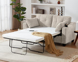 CHIC HOUSE Pull Out Sofa Bed, Full Size Sleeper Sofa, 2-in-1 Convertible Corduroy Couch with USB Charging, Memory Form Couch for Living Room, Apartment and Small Space CHIC HOUSE