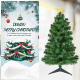 DUUDO Tabletop Premium Artificial 3Ft Small Mini Christmas Tree for Home, Office, Indoor and Outdoor Decor,Holiday Decoration,Easy Assembly Metal Hinges & Foldable Base.Green Tree DUUDO