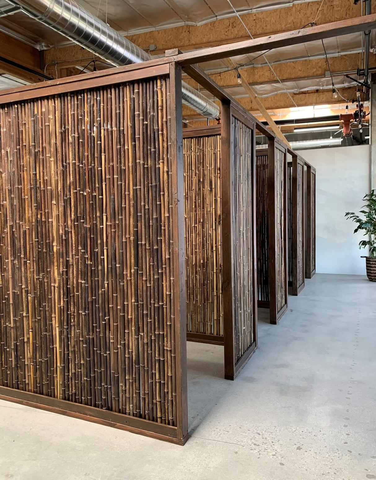 Backyard X-Scapes Natural Bamboo Fencing Garden Screen Rolled Fence Panel Black 4 ft H x 8 ft L Backyard X-Scapes