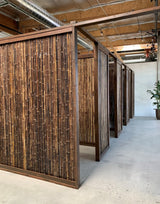 Backyard X-Scapes Natural Bamboo Fencing Garden Screen Rolled Fence Panel Black 4 ft H x 8 ft L Backyard X-Scapes