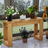 DRAWERHOM Console Table, Farmhouse Entryway Table with Thickened Base, Narrow Long Wood Sofa Table Behind Couch Table for Entrance, Hallway, Living Room DRAWERHOM