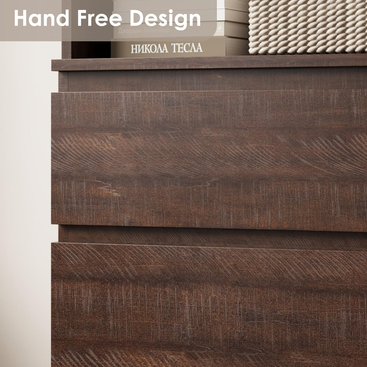 GarveeHome 70" Tall Bookcase with Drawers, Bookshelf w/ 3 Tier Open Shelves & 3 Storage Drawers, Modern Deep Storage Book Shelf Storage Cabinet Organizer for Living Room Office Library (Brown) GarveeHome