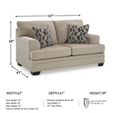 Signature Design by Ashley Stonemeade Casual Loveseat with 2 Toss Pillows, Light Brown Signature Design by Ashley