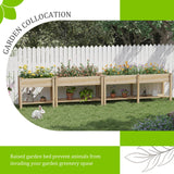 Raised Garden Bed, Planter Box with Storage Shelf, Elevated Wooden Planter Box with Legs, Garden Planter for Backyard, Patio, Balcony, Natural Wood (Natural, L) Dawnyard