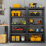 TOPKEY 5-Tier Utility Shelves Garage Storage Shelves, Heavy Duty Metal Storage Shelf for Garage, Kitchen, Warehouse, Adjustable Basement Storage Rack, Load 2000LBS, 63" H x 31.5" W x 15.8" D TOPKEY