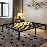 45MinST 14 Inch Platform Bed Frame/Easy Assembly Mattress Foundation / 3000lbs Heavy Duty Steel Slat/Noise Free/No Box Spring Needed, King 45MinST