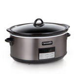 Crock-Pot Large 8-Quart Programmable Slow Cooker with Auto Warm Setting, Black Stainless Steel (Pack of 1) Crock-Pot