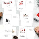 ZICOTO Beautiful Modern Christmas Cards Set of 20 - Incl. Bulk Envelopes, Matching Stickers And Storage Box - Perfect to Send Warm Holiday Wishes to Friends and Family ZICOTO