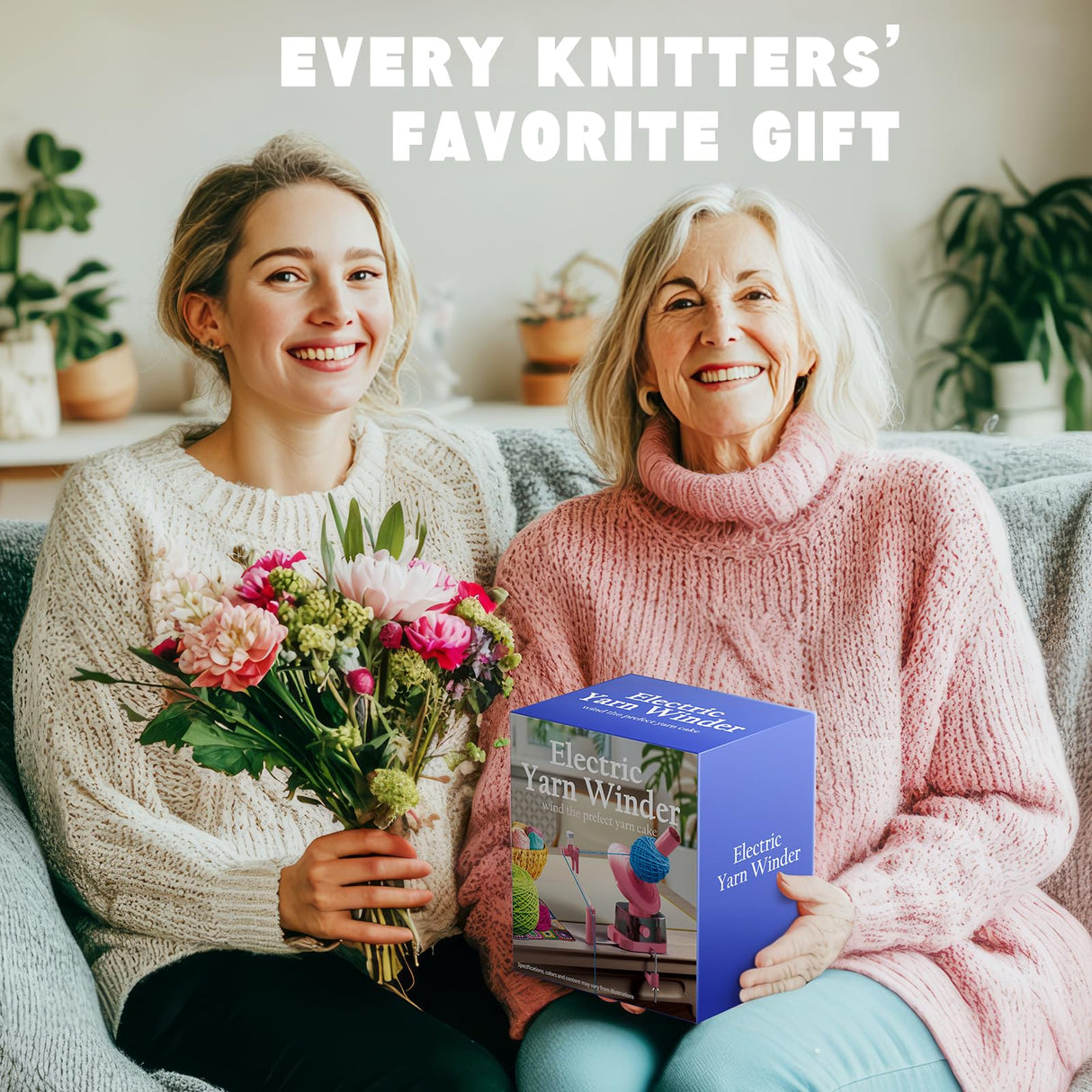 CozyBomB™ Yarn Winder | Electric Yarn Ball Winder, 13 oz Dual Strong Tension Knit Spinner for Crocheting, Automatic Crochet Wheel for Knitting Birthday Gift, Swift Weaving Ball Yarning Cake Roller CozyBomB