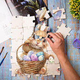 AWIZOM 120 Pcs Blank Wooden Puzzle Pieces for Crafts 3.5x2.99 Inch Wooden Puzzle Shape Cutouts Unfinished Freeform Jigsaw Wood Puzzles for Arts & Crafts, DIY Projects, Painting, Home Decoration AWIZOM