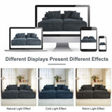 Tmsan 78.8" Oversized Boneless Double Chaise Lounge Sofa Indoor, Modern Compressed Corduroy Upholstered Sectional Cloud Couch Loveseat Sleeper Bed, Comfy Floor Chair for Living Room Apartment Office Tmsan