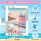 Frienda 6 Pcs Diamond Painting Kits 12 x 16 Inch DIY 5D Abstract Landscapes Diamond Art Full Round Drill Crafts for Adults Youth Beginners Numbers for Home Wall Decor Gifts (Pink Ocean) Frienda