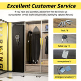 Welfiya 6-8 Gun Safes,Biometric Gun Safe for Pistols with Quick Access,57" Fireproof Cabinet with Adjustable Rack for Home Rifle and Shotguns,Fingerprint/Digital Keypad Lock,Black Welfiya