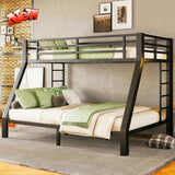 TIHWOALL Latest Upgrade & Stronger Steel Bunk Bed Twin XL Over Queen Size Bunkbed, Thickened Metal More Stable Heavy Duty More Rust-Proof Bunk Queen Bed Frame (Easier Assembly) (Twin XL Over Queen) TIHWOALL