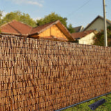 Bamboo Reed Fencing,Decorative Fences, Backyard Reed Fence Rolls 2 ft 3 ft 4 ft 5 ft high, Outdoor Privacy Screen Curtain for Room Porch Pool roof Wall Weatherproof (Size : 91x400CM(3x13ft)) Bcofo