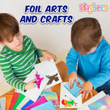 Playbees Foil Art Kit Unicorns & Princesses - Preschool Arts and Crafts Kit for Kids- No Mess Art for Boys & Girls Ages 4, 5, 6, 7, 8, 9 - DIY Creative Activity Art & Craft Activity Playbees
