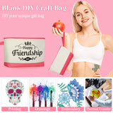 Silkfly 15 Pcs Cotton Canvas Makeup Bags Canvas Cosmetic Bag 10.2 x 5.5 x 2 Inches Two Tone Makeup Bags Bulk with Zipper Blank DIY Pouch with Bottom Travel Toiletry Pouch for Women (Cute) Silkfly