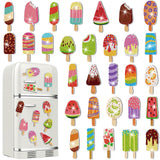 Remuuly 30 Pcs Diamond Painting Magnets Summer Diamond Art Magnet Kits for Adults Spring Flower Animal Cupcake 5D Rhinestones Refrigerator Magnetic Stickers for Fridge DIY Crafts Gifts(Ice Cream) Remuuly