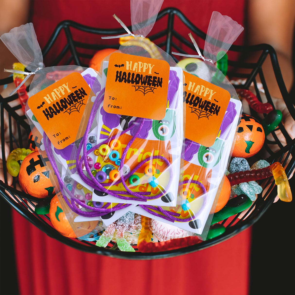 Winlyn 24 Sets Halloween Craft Kits DIY Art Sets Spider Bat Ghost Pumpkin Foam Stickers for Kids Fall Home Classroom Activities Trick-or-Treat Party Favors Winlyn