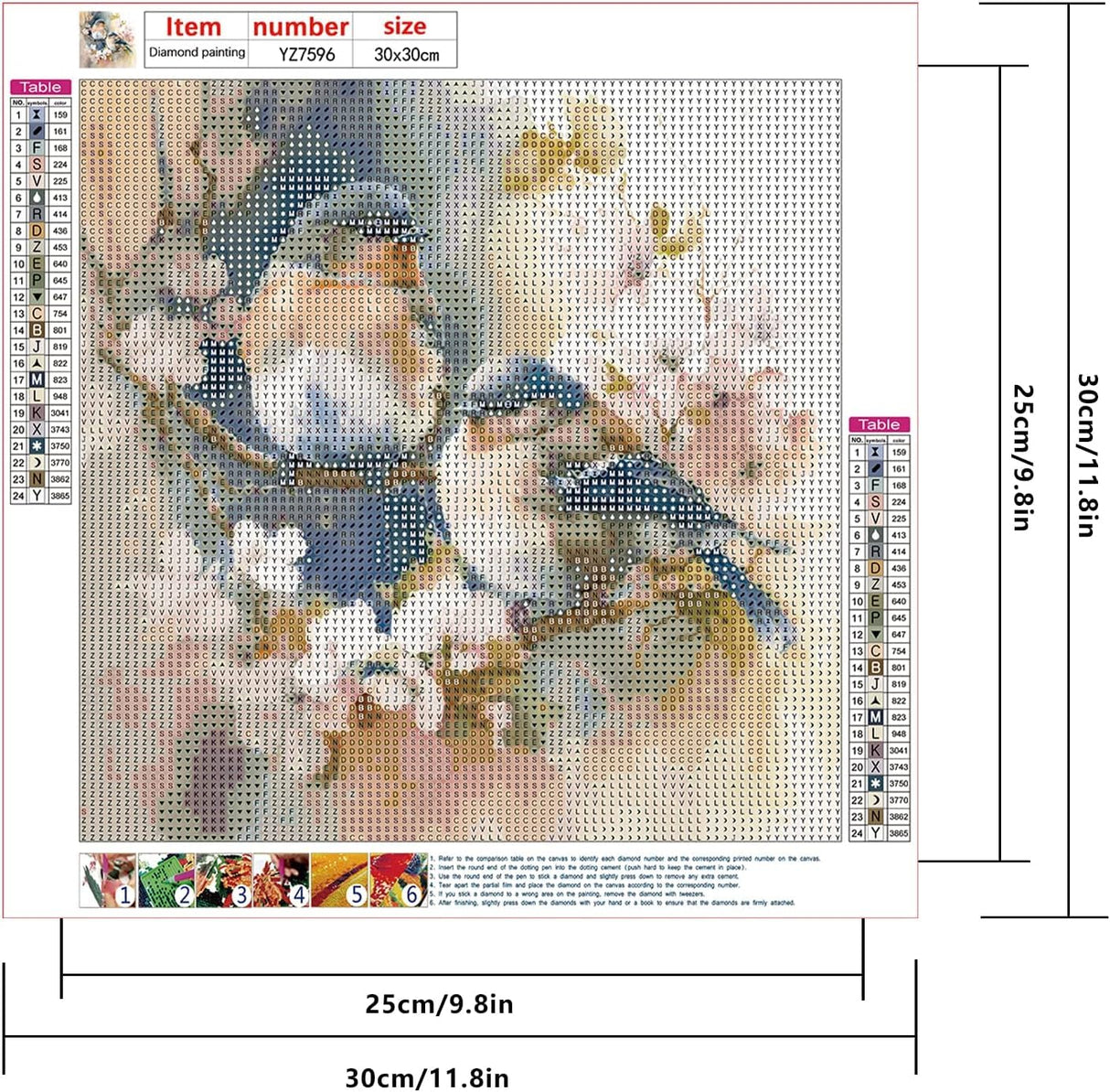 SHEGZHUC Diamond Painting Birds and Flowers 11.8x11.8 in Lovebirds Cherry Blossom Flower Cross Stitch Diamond Art Round Full Drill Diamond Painting for Wall Decor SHEGZHUC