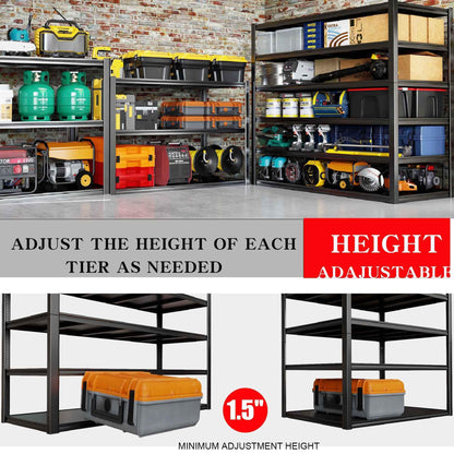 picvoss 6-Tier Garage Shelving Heavy Duty, 3200LBS Garage Storage Shelves, Adjustable Metal Shelving Unit,52" W x 24" D x 84" H, Industrial Shelving for Storage, 2 Pack