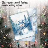The Best Card Company 20 Assorted Christmas Notecards Bulk Box Set 4 x 5.12 Inch with Envelopes (10 Designs, 2 Each) Holiday In Blue AM10781XSG-B2x10 The Best Card Company