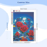 EOBROMD 5D Diamond Art Painting Kits for Adults Beginners Seaside, DIY Rose Kits for Adults, Full Round Drill Diamond Dot Gem Art Kits Home Wall Decor 12x16inch EOBROMD