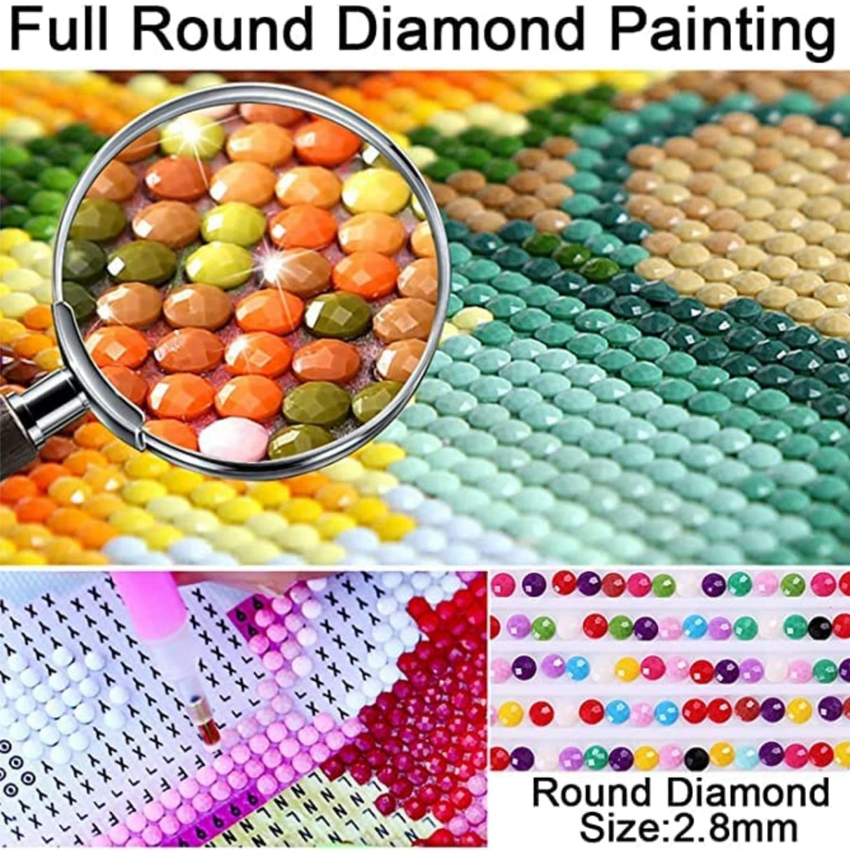 puonidwo Halloween Diamond Painting Kits for Adults, Magic Diamond Art Kits for Beginners, Book DIY Full Drill Paint with Diamond, Home Wall Decor 12 x 16 Inch puonidwo