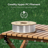 Creality PC Filament 1.75mm, Clear Polycarbonate Filament Designed for 300mm/s High Speed Printing, 1kg(2.2lbs)/Spool Hyper PC Filament, Tough and High Heat Resistant, Fits for 3D Printers Creality