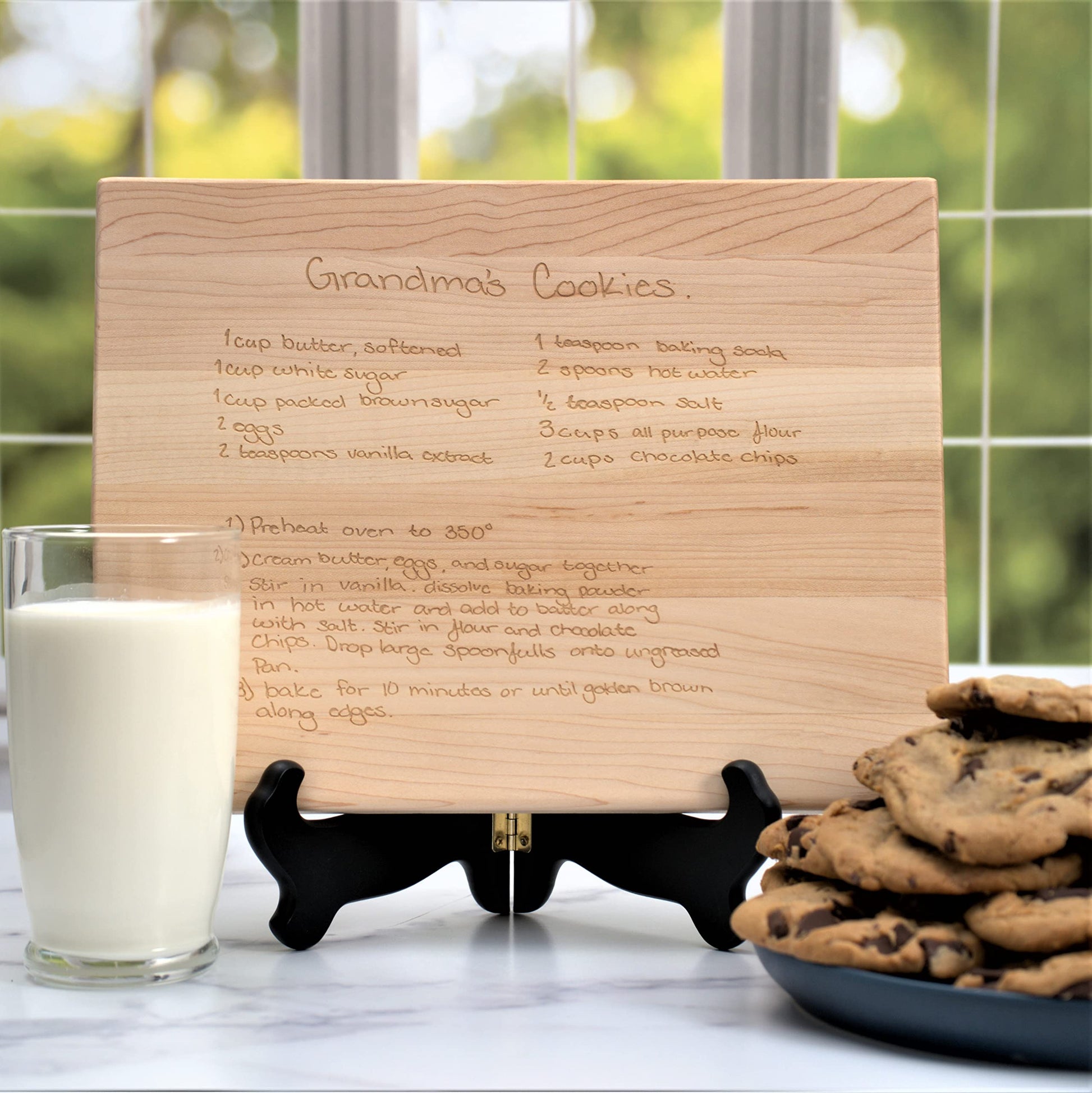 Blue Ridge Mountain Gifts Personalized Laser Engraved Recipe Cutting Board - Wood Cutting Board - Custom Gift for Dad - Great as Wedding Gifts, - WoodArtSupply