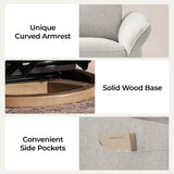 CHITA Power Recliner Chair, Electric Triple-Motor Swivel Glider Nursery Rocking Chair with Adjustable Power Headrest and Lumbar Support, Solid Wood Base, Crockery Grey CHITA